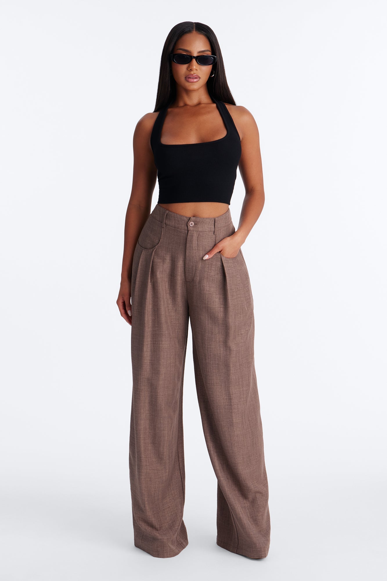 Matson Wide Leg Trouser - Caffe