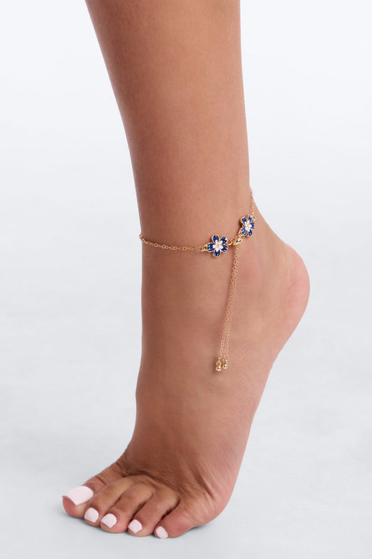 Pacific Dreams Anklet - Gold/Blue